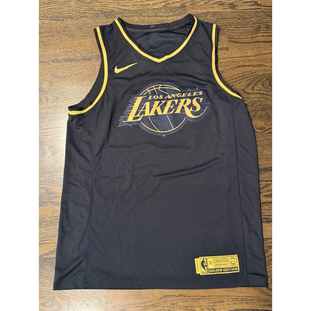 Nike Los Angeles Lakers Kobe Bryant 24 Golden Edition NBA Jersey Black Gold 52
